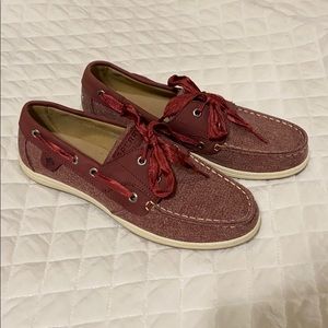 Maroon glittery Sperry’s